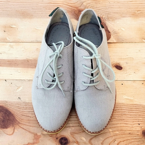 G.H. Bass Ely 2 Cobblestone Oxford Shoes Tan Canvas Size 5 - Picture 4 of 10